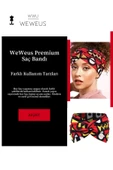 Weweus Kırmızı Siyah Geometrik Desen Premium Kadın Saç Bandı - 2