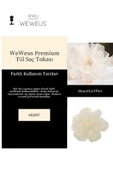 Weweus Kadın Hawai Stili Kırık Beyaz Çiçek Premium Toka - 2