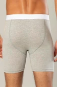 ERDEM İÇ GİYİM Erdem Gri Melanj Pamuk Elastan Uzun Boxer 1416 thumbnail 3