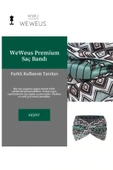 Weweus Yeşil Zikzak Desen Premium Kadın Saç Bandı - 2