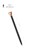 Weweus Siyah Kalp Tasarım Lüks Tükenmez Kalem thumbnail 4