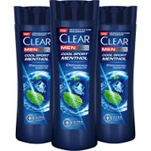 Clear Men Kepeğe Karşı Etkili Şampuan Cool Sport Menthol Ferahlatıcı Mentol Etkisi 350 ml x3 thumbnail 2