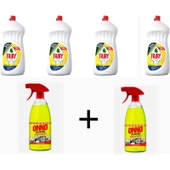 Fairy 1500 ml x 4 Adet + Onno Ultra Yağ Çözücü 1000 ml  x 2 Adet - 1
