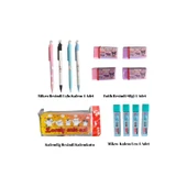 Okul Seti ( 1 Adet Kalemlig Kalemkutu - 4 Adet Mikro Happy Kalem - 4 Adet Fatih Silgi - 4ADET Mikrokalem Ucu ) thumbnail 1