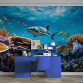 Köpek Balığı ve Mercan Manzaralı Duvar Kağıdı thumbnail 4