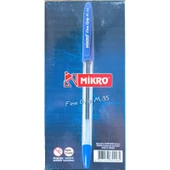 Mikro M-35 Fıne Grıp Ofis Tipi Mavi Tükenmez Kalem 12'li thumbnail 2
