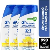 Head&Shoulders Head & Shoulders  Şampuan Limon Ferahlığı 2in1 330 Ml X3adet thumbnail 1