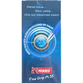 Mikro M-35 Fıne Grıp Ofis Tipi Mavi Tükenmez Kalem 12'li thumbnail 3