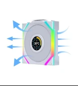 Lian Li UNI FAN REVERSE SL WIRELESS LCD 1x120mm Beyaz Kasa Fanı thumbnail 2