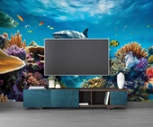 Köpek Balığı ve Mercan Manzaralı Duvar Kağıdı thumbnail 3