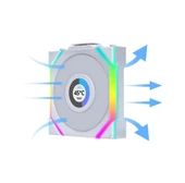 Lian Li UNI FAN SL WIRELESS LCD 3x120mm Beyaz Kasa Fanı thumbnail 3