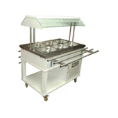 Atalay ASBM-03 Benmariler Orta Tip Ahşap Kaplama GN 1/1 x 3 - 230 V - 1