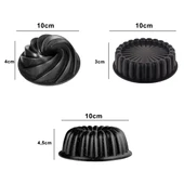 Mini Trio Döküm 3 Parça Mini Kek Kalıbı thumbnail 5