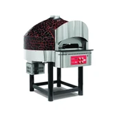 Empero EMP.SPO.04-BR-LPG Gazlı Döner Tabanlı Pizza Fırını 6 Pizza Kapasitel - Siyah, Kırmızı LPG'li - 1