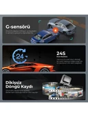 Azdome V600 Çift Kameralı Araç Içi Kamera 2.4” IPS Ekran, Su Geçirmez Arka Kamera, Geniş Açı, Gece Görüşü, G-Sensör thumbnail 5