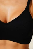 Siyah Light İnvisible V Kesim Dikişsiz Sütyen thumbnail 2