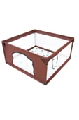 Premio Keten Güvenli Bebek Ve Çocuk Oyun Alanı Oyun Parkı 120x120 Oyun Matı Ve Topları - 3