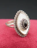 925 Ayar Kadın Gümüş Sedef Yüzük sy00031 thumbnail 1