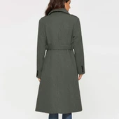 Kemer Detaylı Aksesuarlı Kaşe Kaban thumbnail 4