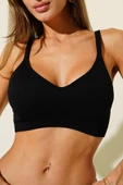 Siyah Light İnvisible V Kesim Dikişsiz Sütyen thumbnail 1