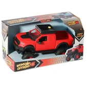 Sesli Işıklı İş Makinaları 25 cm Kamyon - 4016 - Kırmızı thumbnail 3