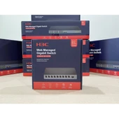 H3C S1600V2-10P-HPWR, 8 Port, GigaBit, PoE 125W, L2, 1 Port GigaBit Uplink, 1 Port GigaBit SFP, Web Yönetilebilir, Masaüstü Switch thumbnail 3