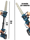 Germany Style Kömürsüz Motor Otomatik Yağlama Kendinden Teleskopik Şarjlı Dal Budama Testeresi Makinesi - 4