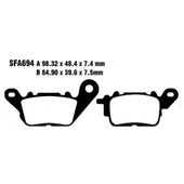 EBC SFAC694 YAMAHA NMAX125 , DELIGHT 125 17-21 CARBON ÖN FREN BALATASI thumbnail 2