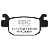 EBC SFAC415 HONDA SH125/150/300 , FORZA 300 13-21 CARBON ARKA FREN BALATASI thumbnail 1