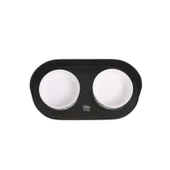 M-Pets Altitude Urban Style Double Raised Pet Bowl 2li Siyah Beyaz thumbnail 5
