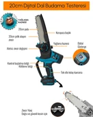 Prohummer PH295 Profesyonel 3lü Bahçe Seti Akülü Uzatma Kollu Dijital Göstergeli 50mm Dal Budama Makası ve 20cm Dal Budama Testeresi 88Vmax - 3