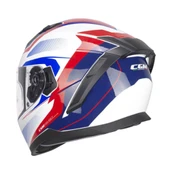 CGM 311G BLAST SPORT KAPALI KASK Beyaz-Mavi M thumbnail 3