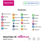Haino Teko 18 Amoled Ekran Super Slim Tasarım WaterProof 3 Kordonlu Akıllı Saat Siyah Teko18S thumbnail 5