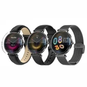 Haino Teko 18 Amoled Ekran Super Slim Tasarım WaterProof 3 Kordonlu Akıllı Saat Siyah Teko18S thumbnail 2