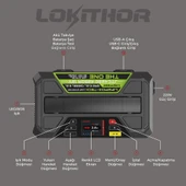 Lokithor JTC4250 12V/220V 4250Amp LiFePO4 Akıllı Akü Test + Akü Takviye + Akü Şarj Cihazı thumbnail 8