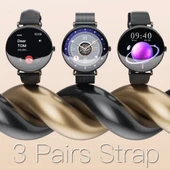 Haino Teko 18 Amoled Ekran Super Slim Tasarım WaterProof 3 Kordonlu Akıllı Saat Siyah Teko18S thumbnail 3