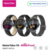 Haino Teko 18 Amoled Ekran Super Slim Tasarım WaterProof 3 Kordonlu Akıllı Saat Siyah Teko18S thumbnail 4