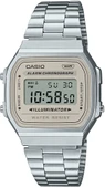 Casio A168WA-8AYDF Retro Tasarım Kare Kadran Metal Kordon Metal Kasa  Metalik Renk Üniseks Kol Saati - 1