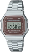 Casio A168WA-5AYDF Retro Tasarım Kare Kadran Çelik Kordon Plastik Kasa Metalik Renk Üniseks Kol Saati - 1