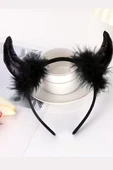 Halloween Şeytan Kulağı Başlık – Kostüm, Parti, Maskeli Balo ve Cosplay İçin Cadılar Bayramı Aksesuarı thumbnail 2