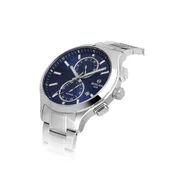 Hislon DT158S-11SS Safir Camlı Çelik Kordon Çelik Kasa 10 ATM Suya Dayanıklı Metalik Renk Erkek Kol Saati - 4