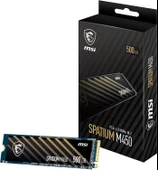 MSI Spatium M450 500 GB V1 3600/2000 MB/S PCIE 4.0 NVME M.2 SSD Adad6msi0027 - 1