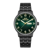 Slazenger SL.09.2560.2.02 Çelik Kordon Çelik Kasa 10 ATM Suya Dayanıklı Siyah Renk Erkek Kol Saati thumbnail 1