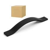 Akasya Siyah 10lu SET 160 mm Çizgili Metal Mobilya Kulpu Çizgili Model Dayanıklı Uzun Ömürlü Modern thumbnail 1