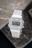 Casio A168WA-8AYDF Retro Tasarım Kare Kadran Metal Kordon Metal Kasa Metalik Renk Üniseks Kol Saati - 6