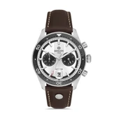 Hislon MS154T-02KS Yansıma Önleyici Seramik Çerçeve Safir Camlı Deri Kordon Çelik Kasa 10 ATM Suya Dayanıklı Kahverengi Renk Erkek Kol Saati thumbnail 1