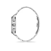 Hislon DT158S-11SS Safir Camlı Çelik Kordon Çelik Kasa 10 ATM Suya Dayanıklı Metalik Renk Erkek Kol Saati - 2