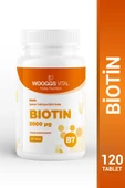 Biotin 5000 µg (Vitamin B7) İçeren Takviye Edici Gıda – 120 Tablet - 1