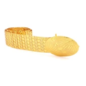 Altın Kaplama Kemer Çiçek Desen Tokalı Model-KMR-112 thumbnail 1