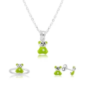 Gümüş Yeşil Ayıcık Çocuk Set - 1